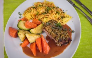 Kalbsrücken mit Kruste